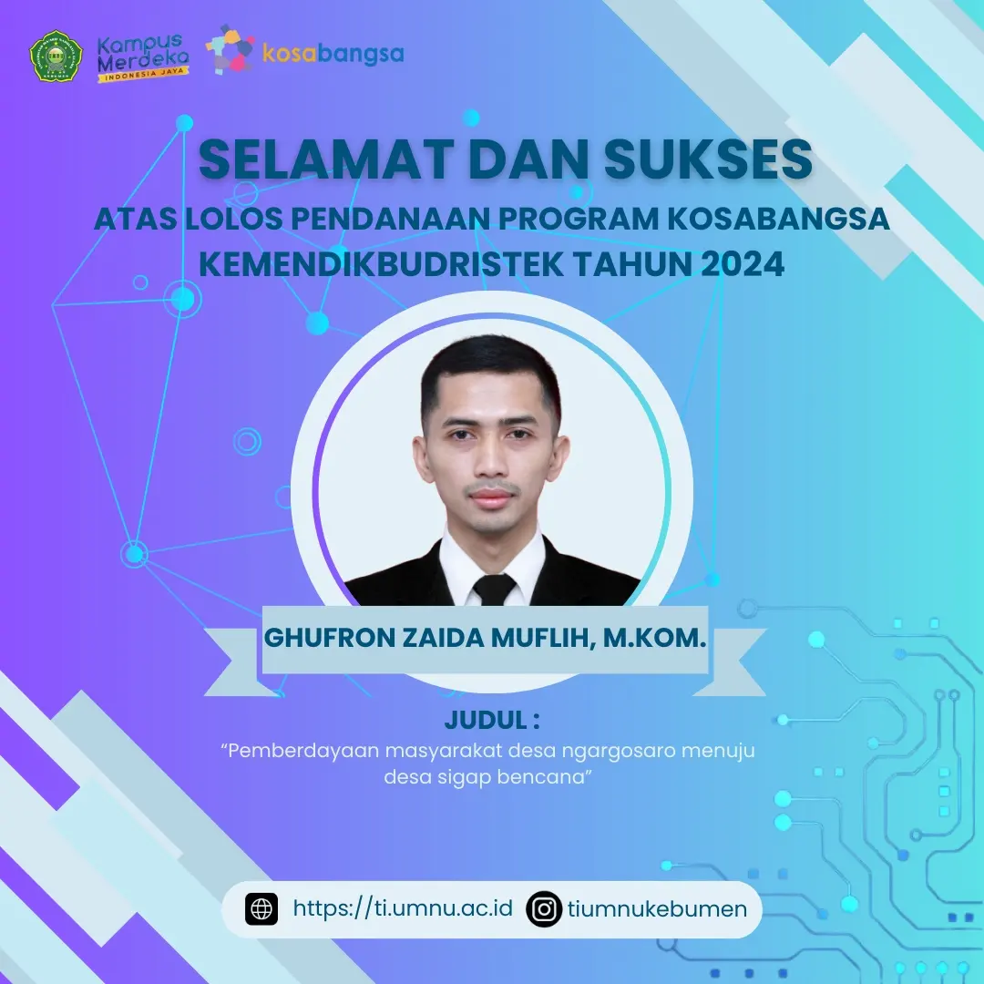 Ukir Prestasi di Bidang Pengabdian, Ghufron Zaidan Muflih Lolos Program Kosabangsa Kemendikbudristek Tahun 2024