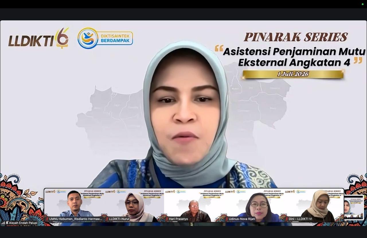Tingkatkan Mutu Eksternal, LPM UMNU Kebumen Ikuti Pinarak Series tentang Asistensi Penjaminan Mutu Eksternal